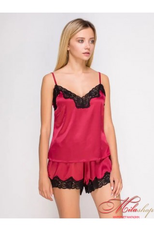 Женская шелковая пижама с кружевом Serenade 2008